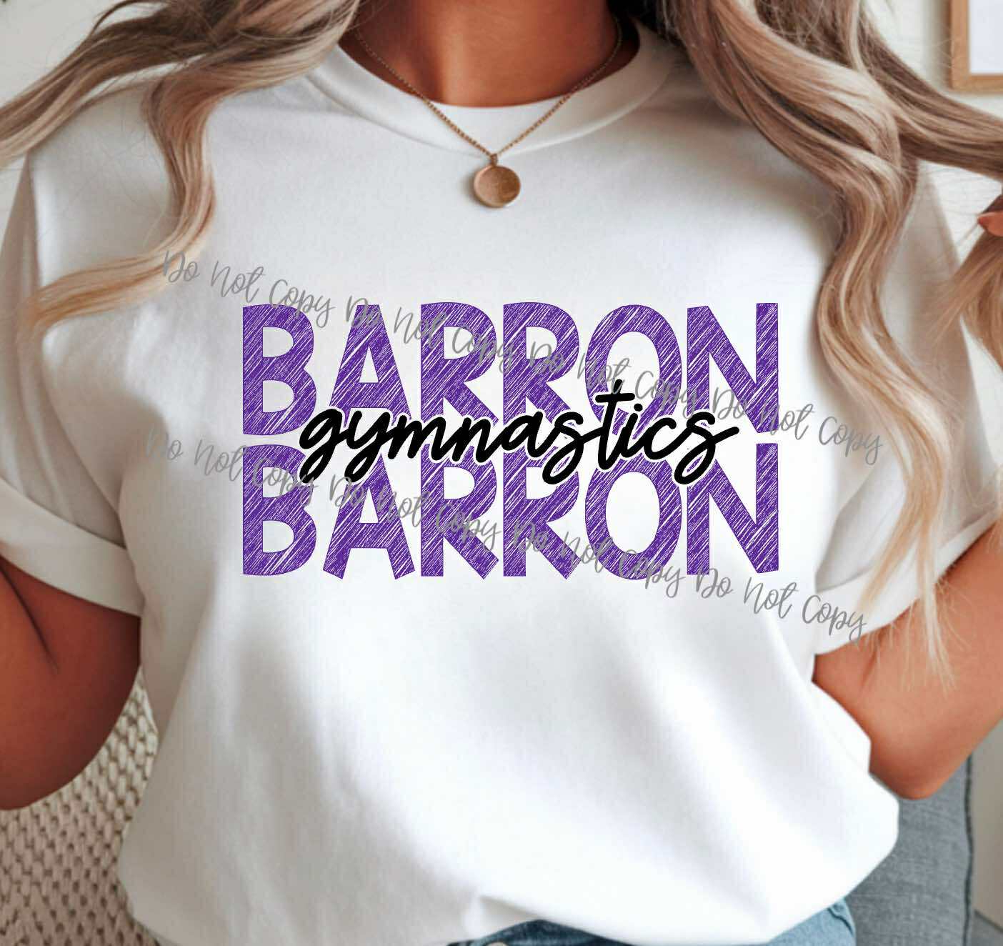 Barron Gymnastics scribble CREWNECK | YOUTH