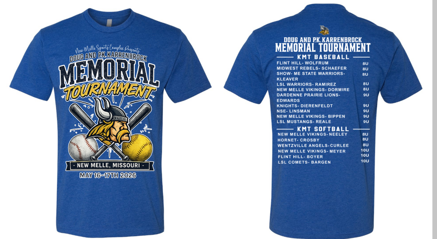 DOUG AND PK TOURNY SHIRTS ADULT COTTON BLEND