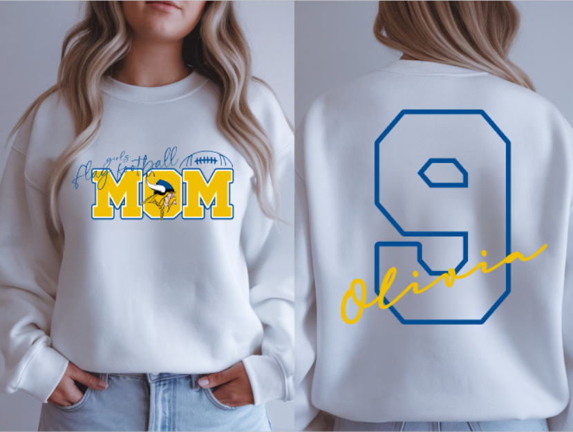 JR VIKINGS FLAG FOOTBALL MOM CREWNECK