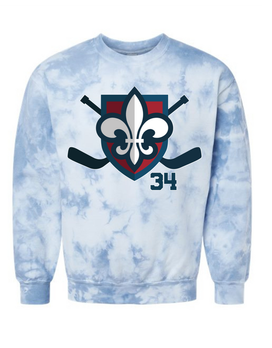 Manadvantage Blue Tiedye ADULT crewneck