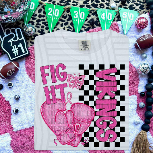 GO FIGHT WIN Pink October Vikings