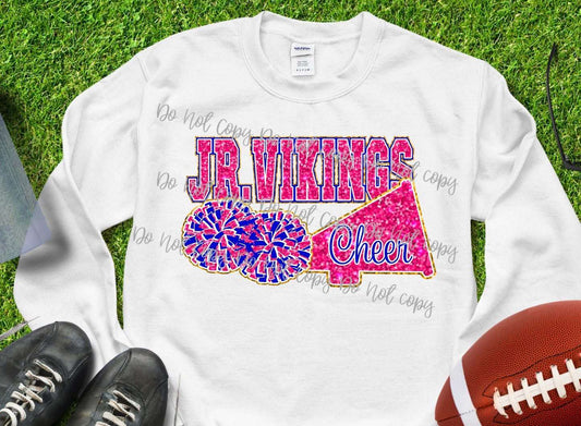 LONG SLEEVE GLITTER JR VIKINGS