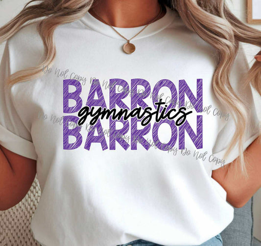 Barron Gymnastics scribble CREWNECK | ADULT