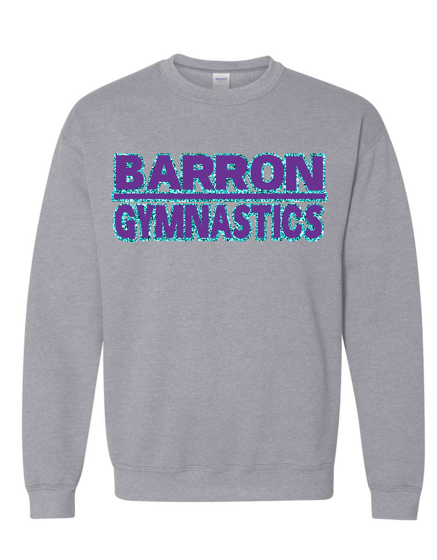 Barron 2 tone glitter and solid crewneck