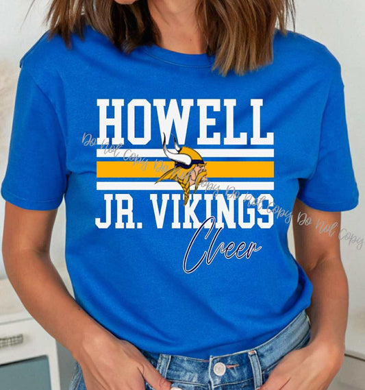 YOUTH Howell Jr. Vikings Cheer single sided T shirt