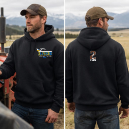 FLAG FOOTBALL LEFT CHEST DAD HOODIE