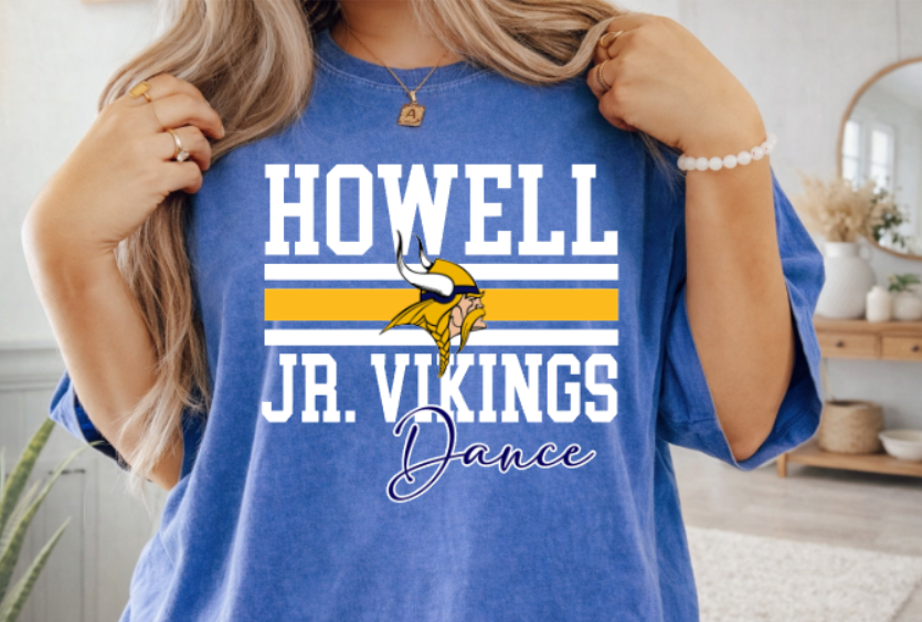 YOUTH Howell Jr. Vikings Cheer single sided T shirt