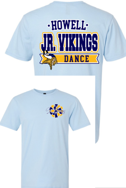 YOUTH Howell Jr. Vikings DANCE double sided T shirt