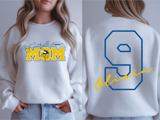 JR VIKINGS FLAG FOOTBALL MOM CREWNECK