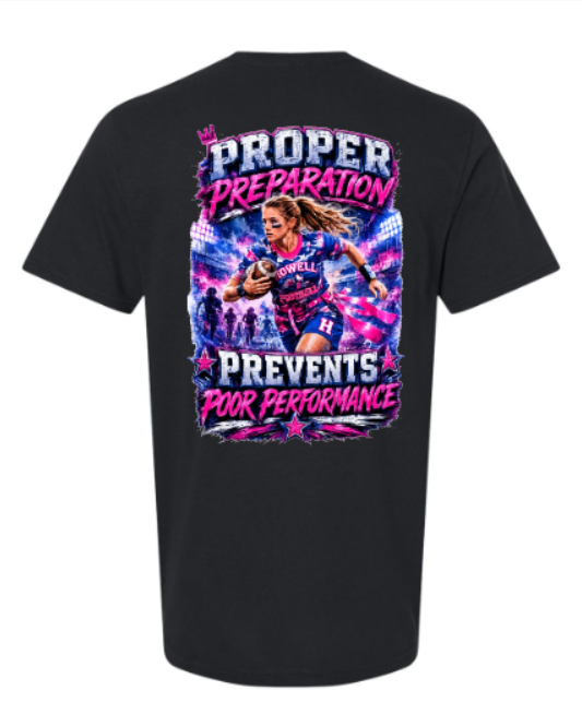 YOUTH-PROPER PREPERATION NM GIRLS FLAG FOOTBALL T SHIRT