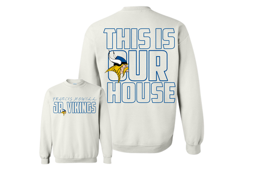 JR VIKINGS THIS IS OUR HOUSE CREWNECK YOUTH