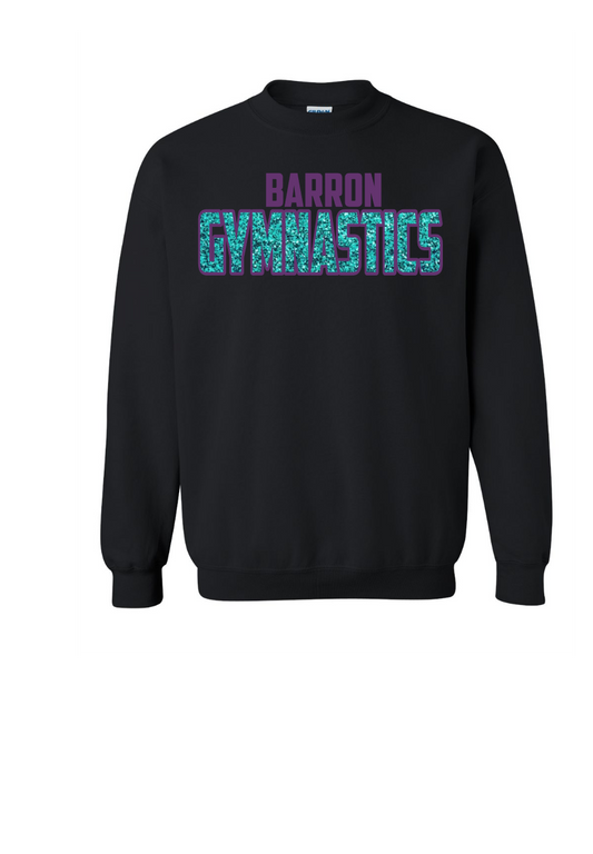 Barron Two Tone Glitter & Solid Crewneck Sweatshirt|Adult