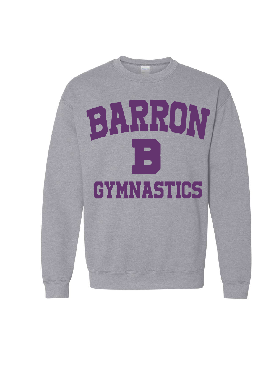 Barron Gymnastics varsity style CREWNECK | ADULT