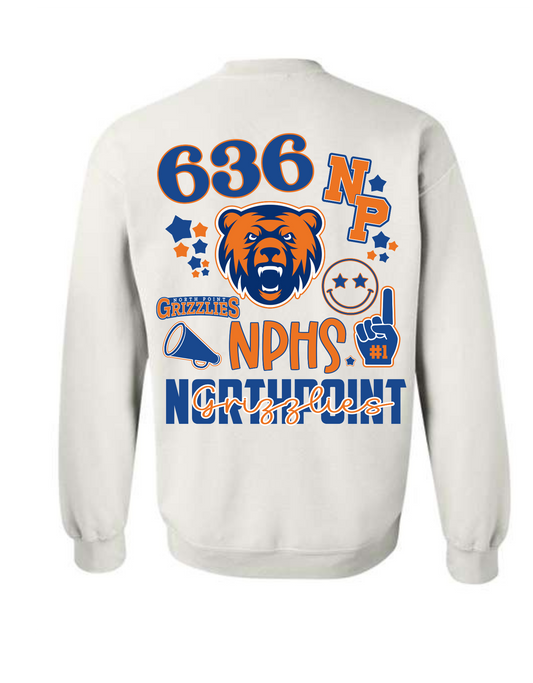 NorthPoint Grizzlies Collage crewneck Youth